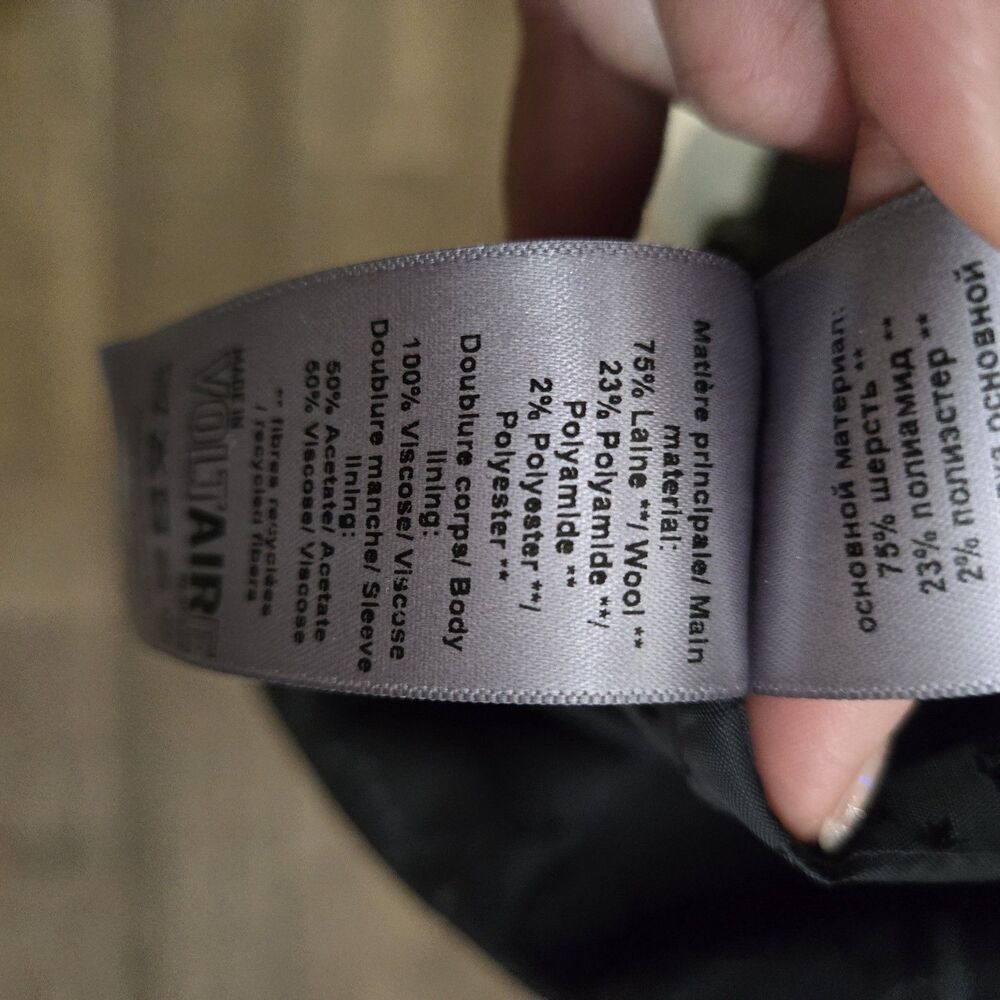 Zadig & Voltaire Mulan Double Breasted Grey Coat Size S New - Picture 14 of 16